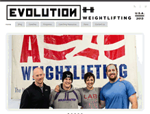 Tablet Screenshot of evolutionweightlifting.com